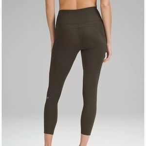 Lululemon Fast and Free Leggings in Olive Green
